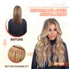 DIYOMO Microlink Hair Extensions - Human Hair,Brown To Caramel Blonde Micro link Hair Extensions Human Hair 18inch Microlink Hair Extensions,Microlink Hair 30G/Pack