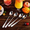 KEAWELL Premium 4-Piece Louise Long Handle Iced Tea Spoons, 18/10 Stainless Steel Long Teaspoons, Long Coffee Spoons, Cocktail Stirring Spoons, Dishwasher Safe (7.5", 4)