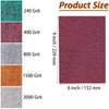 Tonmp 15 Pack 6 x 9 Inch Hand Pads Coarse Medium Fine Superfine 5 Different Specifications Assortment General Purpose Scouring Pad Ideal for Garden Tools and Grills,Automotive Body Tools