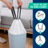2.5 Gallon/10 Liter 80 Counts Strong Drawstring Trash Bags Garbage Bags by RayPard, Small Plastic Bags, Trash Can Liners for Home Office Kitchen Bathroom Bedroom, White Waste Basket Liners (White)