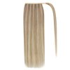 Ve Sunny Human Hair Ponytail Blonde Clip in Ponytail Hair Extensions Light Blonde Mix Golden Blonde Hair Extension Ponytail Highlights Blonde Pony Tail Hair Extensions 16inch 80g