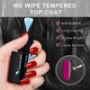 VENALISA 15ml No Wipe Gel Top coat, Long-Lasting High Gloss Shiny Tempered Top coat, Soak Off U V Lamp Clear Gel Nail Polish