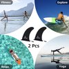 LEDONNE Fin 9" Surfing SUP Fins 2 Pcs (USD 4.99/1 Pcs) Inflatable Paddle Board Fin Quick Release Detachable Center Fin with Extra Pin No-Tool Installation Fin for Surfboard