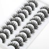 SYlashes False Eyelashes 15mm Faux Mink Lashes Natural Look Cat Eye Lashes Soft Wispy Crossed Luxury Volume Fake Lashes 10 Pairs Pack