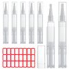 MICALOR 7 Pack Empty Cuticle Oil Pen 5ml Refillable Transparent Twist Pens, Empty Nail Oil Pen with Brush Tip, Eyelash Growth Liquid Tube, Cosmetic Lip Gloss Container for Applicators