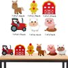 7Pcs/Pack Farm Themed Party Supplies,Indoor and Outdoor Farm Animals 3D Table Decoration,Include Farm Animals Centerpieces and Farm Happy Birthday Background Cloth
