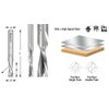 Amana Tool HSS1655 Double Flute Spiral Router Bits Metal Aluminum Cutting 1/4 D x 1 x 1/4 Inch Shank Down-Cut Router Bit High Speed Steel