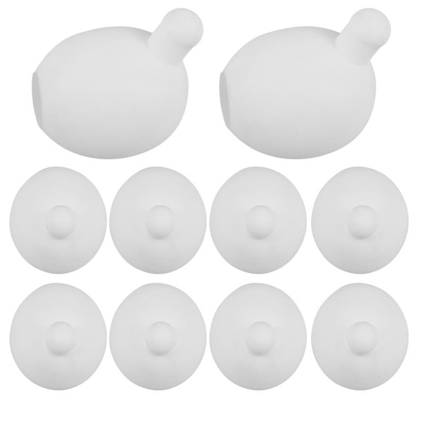 VOSAREA 10pcs Squeeze Stress Balls Mini White Silicone Stress Balls Silicone Decompression Doll Making Insert Balls for Doll Making