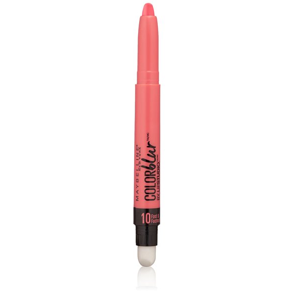 Maybelline Lip Studio COLORblur Matte Lipstick Pencil & Smudger, Fast & Fuchsia, 0.04 oz.