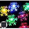 Inngree Solar Christmas Fairy String Lights 20 ft 30 LED 8 Modes Solar Snowflake Outdoor Waterproof Powered String Lights for Garden Patio Yard Home Christmas Tree Parties(Multicolor)