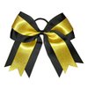 New "BLACK & YELLOW Glitter" Cheer Bow Pony Tail 7 Inch Girls Cheerleading Dance Practice Football Games Uniform Competition Grosgrain Ribbon