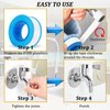 5 Rolls Premium Teflon Tape Plumbing, Plumbers Tape for leaks, PTFE Tape, Thread Seal Tape for Shower Head, Waterproof Pipe Sealant Tape, Water Hose Faucet Repair Sealing Tape (0.71Inch*590Inches)