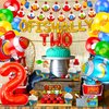 JeVenis 34 PCS Ofishally Two Birthday Decoration Ofishally Two Balloons Banner 2nd Birthday Fishing Decorations Party Supplies