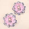 Funny Moo Cow Hair Clips Cute Cow Print Hair Clip White Pink Curly Flower Hair Pins Bowknot Grosgrain Ribbon Hair Alligator Clips Toddler Girl Hair Accessories for Baby Shower Party 2Pcs