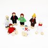 ONEST 9 Pieces Wooden Dollhouse Family Set Mini People Figures Sets Dollhouse Dolls Wooden Doll Family Pretend Play Figures Accessories for Pretend Dollhouse Toy