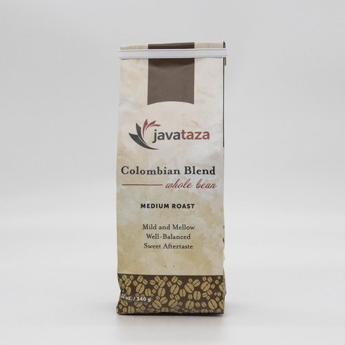 Colombian Blend Coffee -12 oz Fairly Traded, Naturally Shade Grown (Whole Bean)