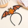 Totelux Halloween Bat Headband Sequins Hair Band Glitter Orange Bat Hair Hoop Hair Accessories for Women Adult Halloween Festive Party Supplies