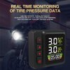 OBEST Motorcycle TPMS Tire Pressure Monitoring System,Motorbike Tyre Temperature Alarm with 2 External Sensors,LCD & Time Display