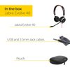 Jabra Evolve 40 Professional Wired Headset, Stereo, UC-Optimized – Telephone Headset for Greater Productivity, Superior Sound for Calls and Music, 3.5mm Jack/USB Connection, All-Day Comfort Design