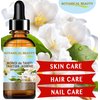 MONOI de TAHITI TAHITIAN JASMINE OIL Natural PURE BOTANICALS. 2 Fl.oz.- 60 ml. For Skin, Hair and Nail Care.