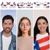 Patriotic Face Temporary Tattoos 4th of July Party Supplies Tattoos USA Independence Day Party Favors and Fourth of July Party Decorations American Flag Red White and Blue Fake Tattoos 10 Sheets