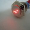 ESUPPORT 12V Car Auto Red LED Light Momentary Speaker Horn Push Button Metal Toggle Switch 19mm