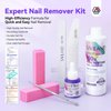 SAVILAND Acetone Nail Polish Remover Kit: Gel Remover with Cuticle Oil Rich in Castor Oil & VE for Repairing Nail, Nail File Buffer Tools for Dip Acrylic Remove Quick Expert Home Salon Use 8.45 Oz