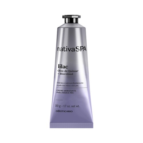 Nativa SPA by O Boticário, Lilac Hand Cream, Hydrating Quinoa Oil & BioRetinol Lotion with the Essence of Lilac Flowers, 1.7 Ounce
