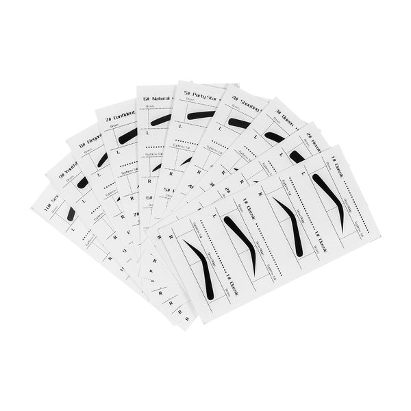 10Pcs Eye Brow Stencil Eyebrow Stencils Adhesive Eye Brow Shaping Stickers Makeup Beauty Tools for DIY Grooming