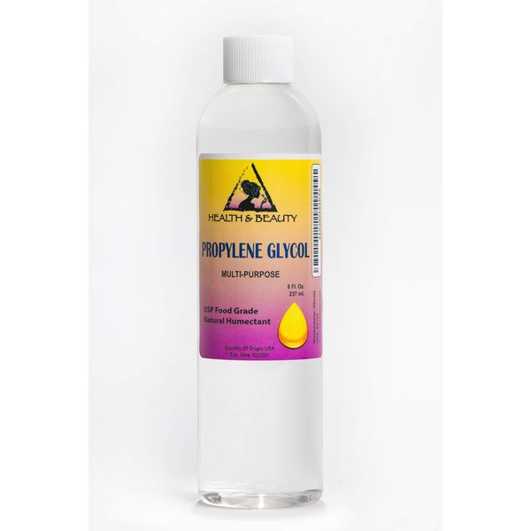 H&B Oils Center Co. Propylene Glycol USP Food & Medical Grade Hypoallergenic Moisturizer Skin Cleanser DIY NON GMO Premium Highest Purity 100% Pure 8 oz