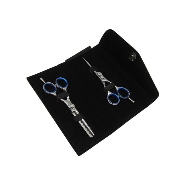 Professional Razor Cut & Thinner Hair Shears 6" Set Stainless Steel with Pouch