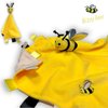 Yelllow Baby Bee Plush Comfort Security Tag Taggy Blanket and 5" Plush Toy Stuffed Bee