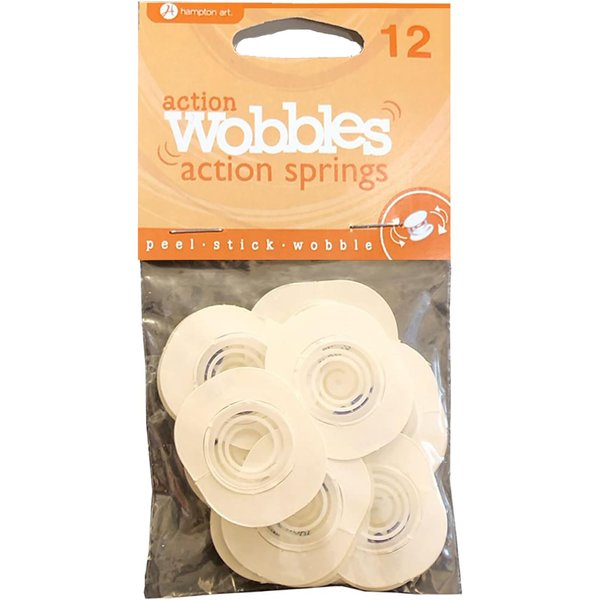 Hampton Art Action Wobbles Standard 12 Pieces, Action Wobbler, Wobble Kit, Wobblers for Card Making, Craft Springs, Action Wobblers for Cards, Action Wobble Springs