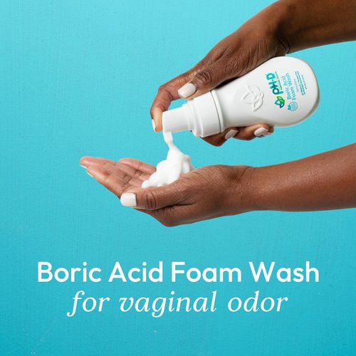 pH-D Feminine Health - Boric Acid Foam Wash - pH-Balanced, Paraben-Free, and Plant-based (Sensitive, 6 Fl Oz (Pack of 1))