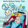 Spiral Car Seat Activity Toy, Stroller Arch Toy, Baby Crib Toys Hanging for Infant Boy Girl Ages 0-12 Months, Newborn Sensory Toy with Rattle, Squeaky, Ringing Bell for Bassinet, Stroller, Crib