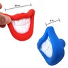 Zelica Smiling Mouth Squeaky Chew Dog Toy | Funny Novelty Chew Toys for Dogs | Red and Blue (2 Pack)