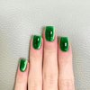 30Pcs Cat Eye Press on Nails Short Square False Nails Velvet Stick on Nails Emerald Green Nails Press on Acrylic Nails Glossy Glitter Fake Nails with Solid Color Design Squoval Glue on Nails for Women
