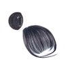 Minkissy Clip in Hair Bangs Fringe Hairpieces Human Hair Extensions for Girls Women (Black)