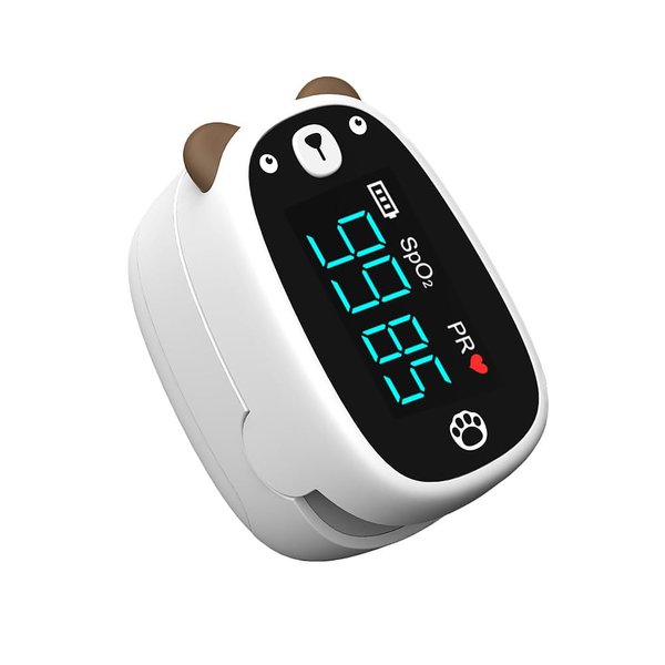 Kids Fingertip Pulse Oximeter – Children SpO2 Oxygen Monitor, Panda Cartoon Finger Pulse Rate Device for Wellness and Travel