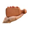 Handmade Natural Terracotta Foot Scrubber, Pumice Stone, Natural Exfoliating Tool for Smooth, Soft Feet Callus Remover (RED, STANDARD)