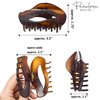 Parcelona French Swift Tortoise Shell Celluloid Covered Spring Medium Jaw Hair Claw Clip Clamp