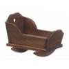 Melody Jane Dollhouse Walnut Rocking Cradle Crib Cot Miniature 1:12 Nursery Furniture