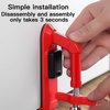 Portable Alarm Door Stopper, Portable Lock for Travel Anti Theft Blocker Stoppers Security Jammer Stopper No Drill Safety Door Stopper Security for Women, Children (Red)