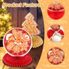 9Pcs Christmas Gingerbread Man Honeycomb Centerpieces Table Decorations Gingerbread House Christmas Table Toppers 3D Double Side Party Decorations for Xmas Winter Home Office House Party Supplies
