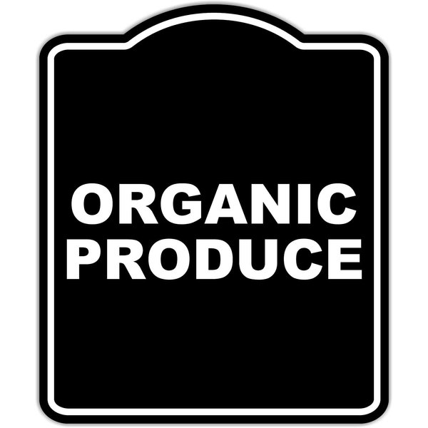ORGANIC PRODUCE BLACK Minimalist Aluminum Composite Sign 20 x 24 inches
