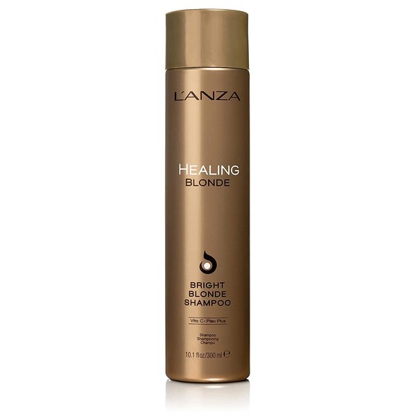 L'ANZA Healing Blonde Bright Shampoo, Formulated for Natural & Decolourized Blonde Hair, Boosts Shine and Brightness while Healing, with Sulfate-free, Paraben-free, Gluten-free Formula (10.1 Fl Oz)