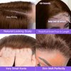 Chocolate Brown Body Wave Lace Front Wig Human Hair 180% Density 24 Inch 13x4 HD Lace Frontal Wigs Human Hair Glueless Human Hair Wigs for Black Women 4# Brown Human Hair Wig