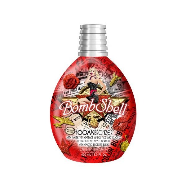 Bombshell 100xx Bronzer - Tingle Tanning Lotion, 13.5 FL. Oz.- Lot of 2 by Designer Skin
