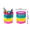 WOBOX Giant Rainbow Coil Spring Toy in Box,Classic Novelty Plastic Magic Spring Toy for Party Favors Gifts, Stress Relief, Great for Small Party Favor for Kids(10.7CMx10.7CM)