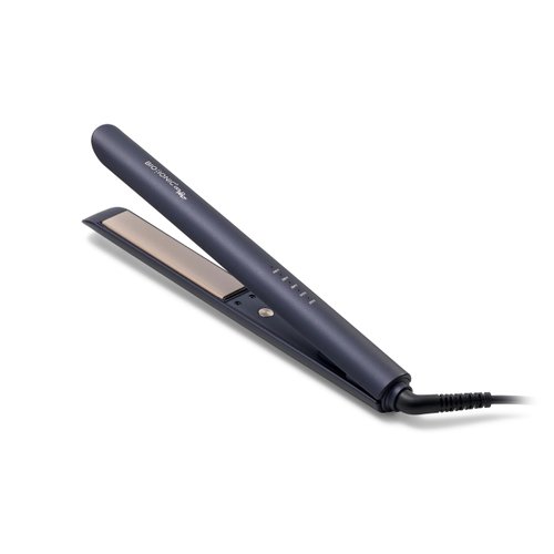 Bio Ionic GoldPro 1" Hair Straightener, Blue, Moisturizing Heat Technology & 24K Gold MX, Hair Straightening Iron for Sleek Styles & Flat Iron Curls, 40% Longer Plates, Adjustable Heat